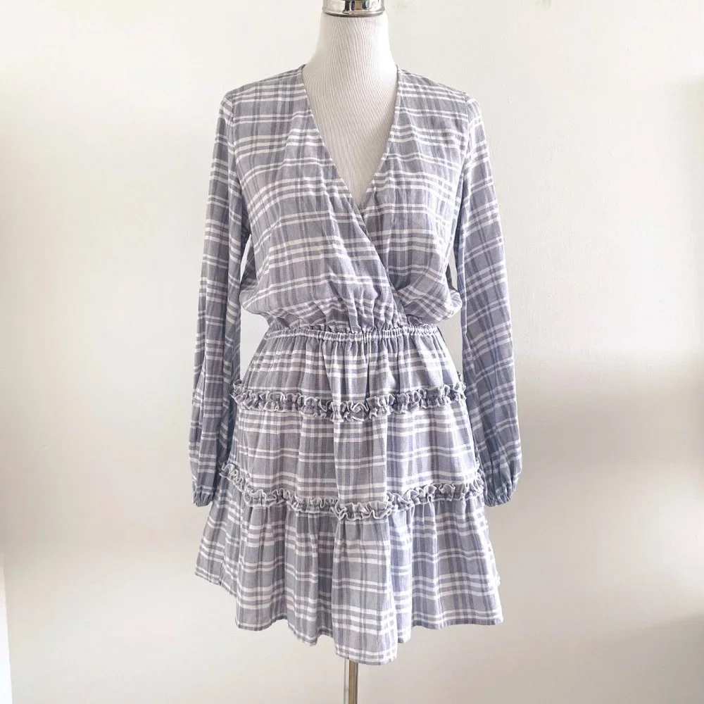 The Fifth Label Ivy Stripe Mini Dress Dress Gray White - Picture 12 of 14